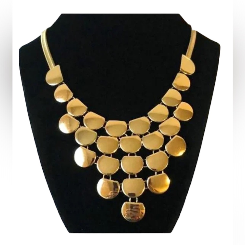 Express Gold Tone Bib Necklace